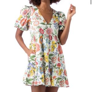 Crosby bubble sleeve Izzy dress lemon verbena